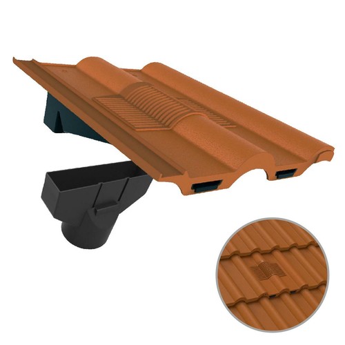 Terracotta double roman - terracotta, roof