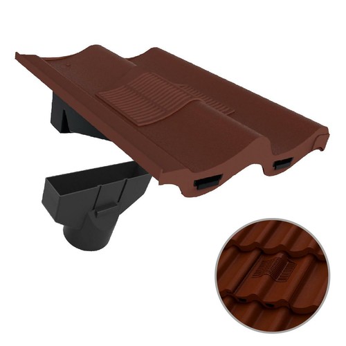 Antique red double pantile - antique,